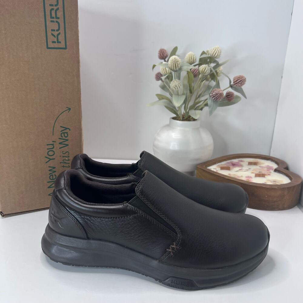 Kuru Kivi 2 Anti-Slip Slip-on Leather Work Shoe Heel Pain Relief Women 10 M NWB